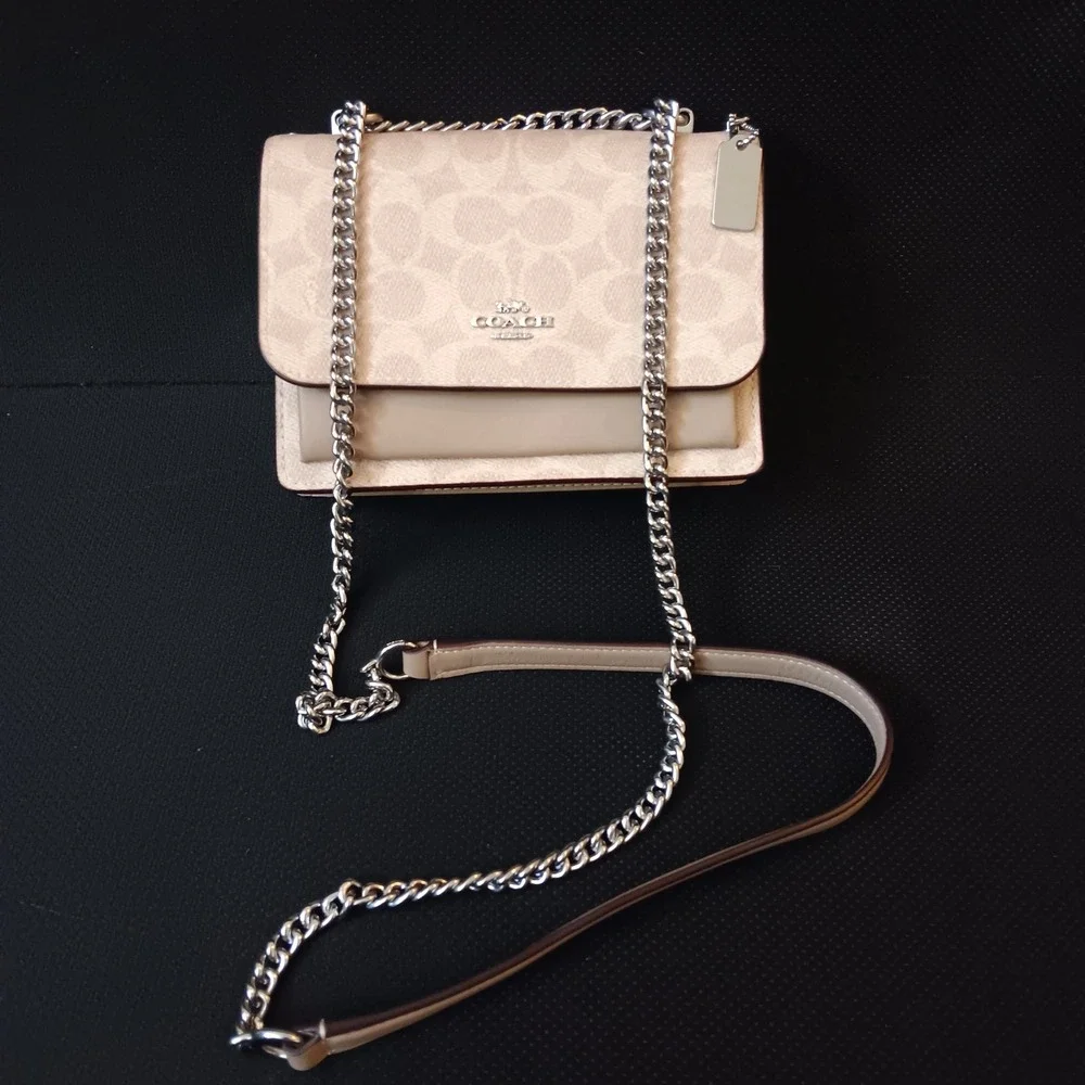 COACH KLARE Mini Crossbody Bag In Signature Canvas Sand/Taupe